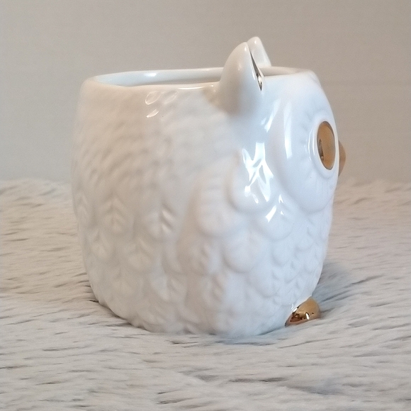 Decorative White Owl Jar - Picture 3 of 9